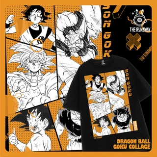 Áo phông Dragon Ball: Goku Collage 100% Cotton Nam / Nữ by The Runaway