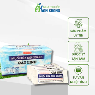 Muối rửa mũi xoang Cát Linh mẫu cũ vệ sinh mũi ngăn ngừa các bệnh đường hô hấp -có bình, không bình