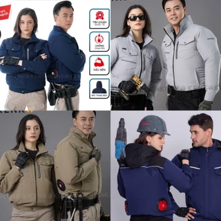 Áo điều hòa Nhật Bản cao cấp chống tia UV, áo bảo hộ lao động có quạt thoáng khí chống nóng hàng chính hãng Pin NHẬT BẢN