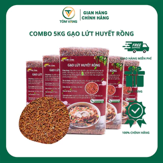 [COMBO 5KG] Gạo Lứt Huyết Rồng - TÔM VÀNG -  dành cho ăn kiêng, giảm cân, eatclean, healthy