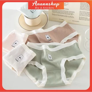 Combo 5 Quần lót nữ cao cấp cotton gân tăm kháng khuẩn cạp vừa tôn dáng kèm họa tiết hình thỏ baby QL0119