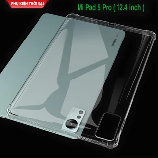 Ốp lưng Mi Pad 5 Pro 12.4 inch dẻo slicon trong suốt lồi 4 góc chống sốc hạn chế ố vàng