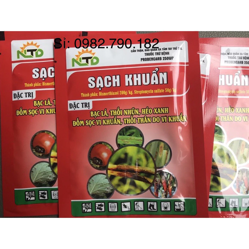 SẠCH KHUẨN- Đặc Trị Vi khuẩn Thối Nhũn, Bạc Lá, Héo Xanh cho Cây trồng