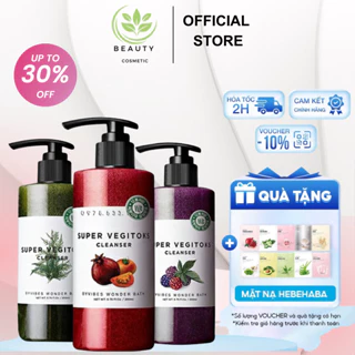 Sữa Rửa Mặt Thải Độc Rau Củ Super Vegitoks Cleanser Đỏ-Xanh-Tím  (300ml)