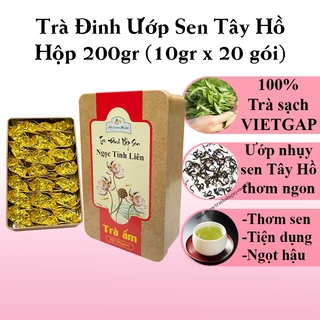 Trà Đinh Ướp Sen Tây Hồ 200gr - Chè Đinh Tân Cương Ướp Sen Chính Hãng