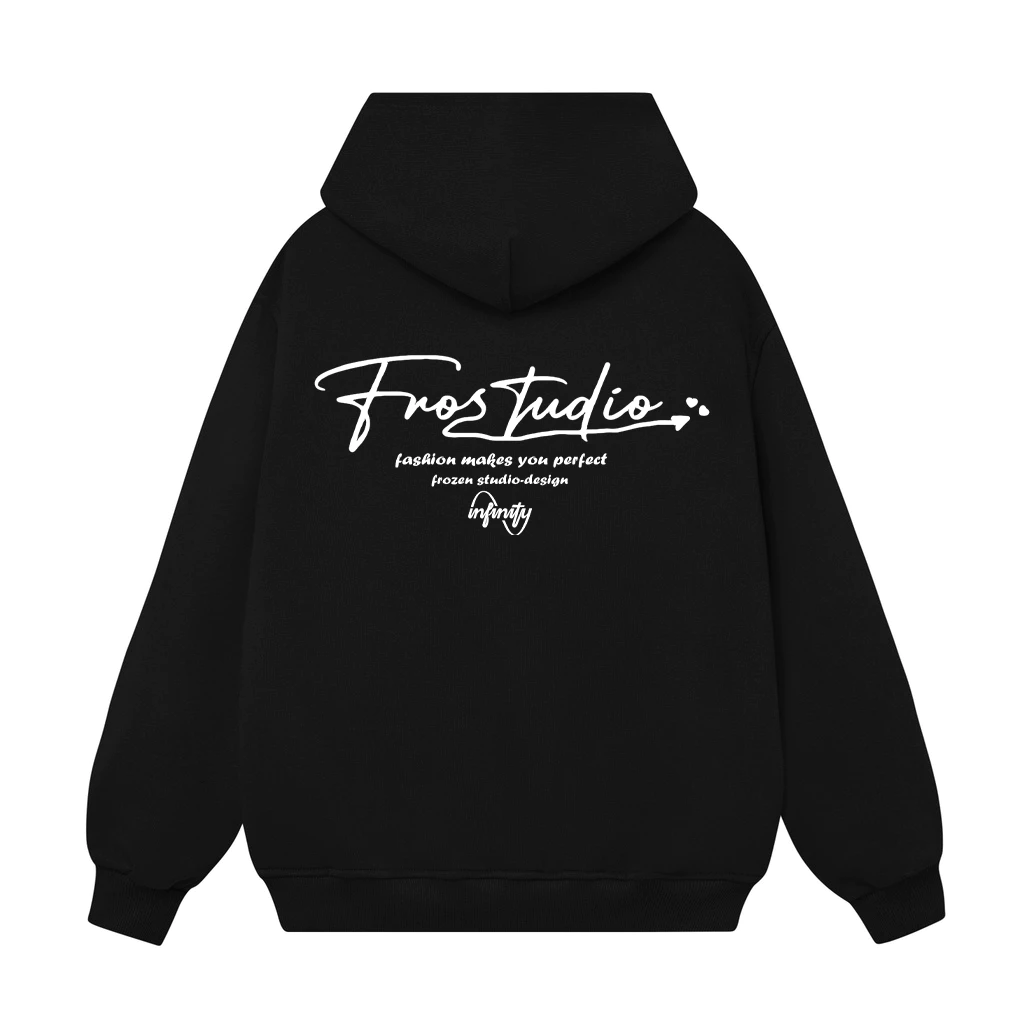 Áo Hoodie Form Rộng Frozen Infinity Nỉ Bông Unisex Local Brand