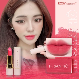 [Cam Kết Chính Hãng] Son thỏi sáp ROSY SWEETLOVE siêu lì, mềm môi, không chì [Màu Hồng San Hô]