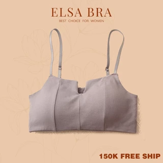 Áo Bra Cotton ELSA BRA Đệm Su Mút Mỏng 2 Dây Lưng Thun Gợi Cảm - ELSA1805