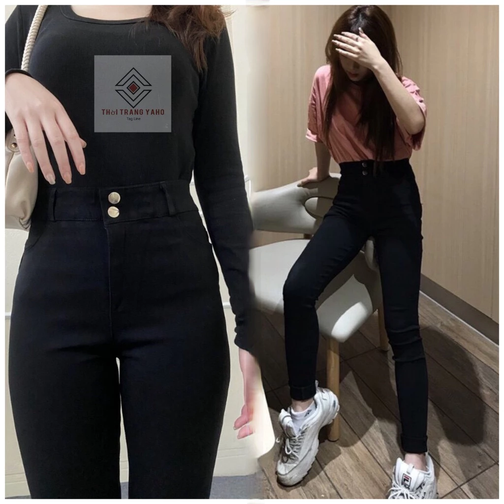 Quần legging umi cạp to 2 khuy co giãn cực xinh