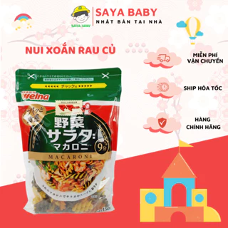 Nui xoắn rau củ hữu cơ, mì nui Macaroni Nissin cho bé ăn dặm nội địa Nhật Bản 150g (DATE T5/26)
