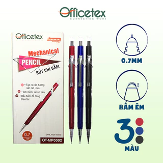 Bút chì bấm Officetex OT-MP0002 3 màu ngòi 0.7mm (1 cây)