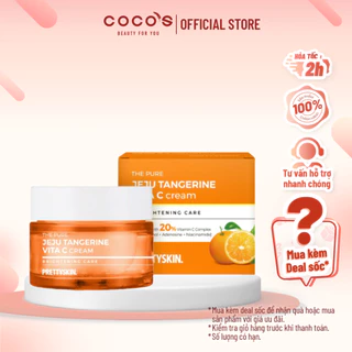 Kem Dưỡng Sáng Da The Pure Jeju Tangerine Vitamin C Cream Pretty Skin 52ml