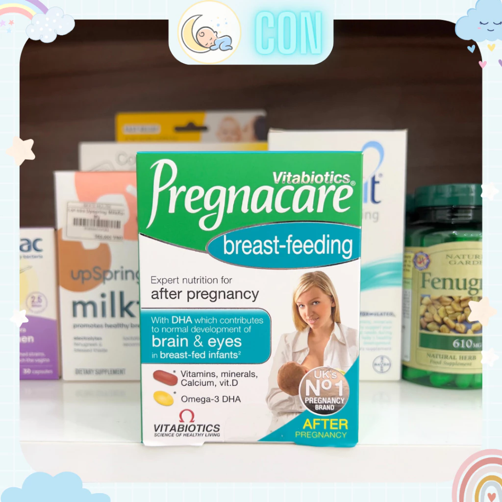 Vitamin tổng hợp cho mẹ sau sinh cho con bú của Anh Pregnacare breast-feeding