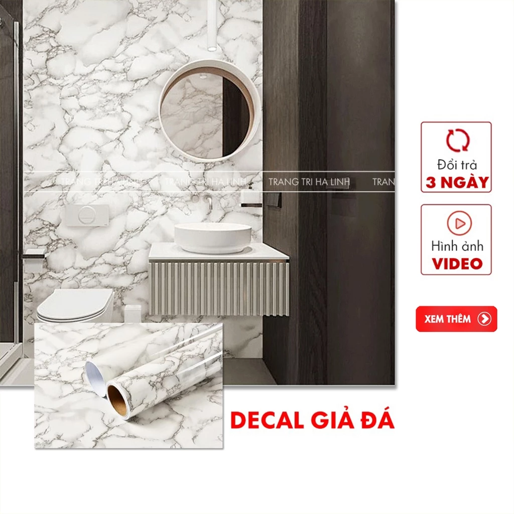 Giấy dán bếp giả vân đá dán mặt bàn, decal vân đá nhiều mẫu đẹp giá rẻ khổ 1.2mx0.5m