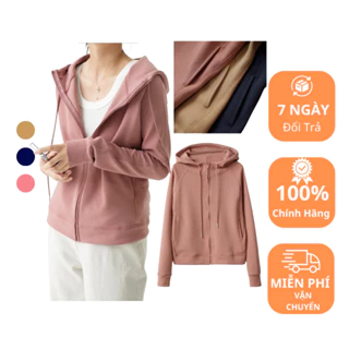 Áo Khoác Hoodie Zip 3 Màu Nữ Unisex - Áo khoác Nỉ Có Mũ Chất Nỉ cotton mềm mịn Siêu Đẹp