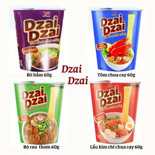 [FREESHIP] Mì Dzai Dzai 4 vị giá sỉ: lẩu kim chi chua cay, bò rau thơm, bò hầm, tôm chua cay (62gr)