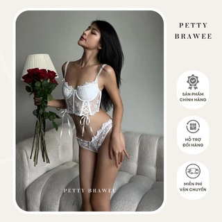 Beryl Corset - Set Đồ Lót Petty Brawee Ren Trắng