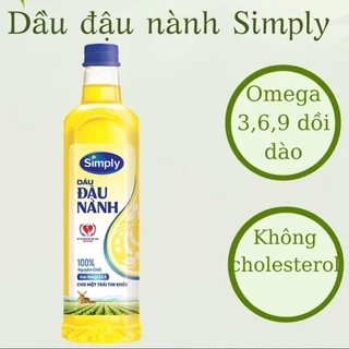 Dầu đậu lành  nguyên  chất  simply  chai 1 lít