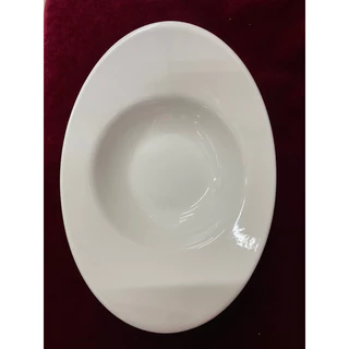 Dĩa oval vành 17cm x 13cm trắng ngà Misc Lys-Gốm sứ Minh Long