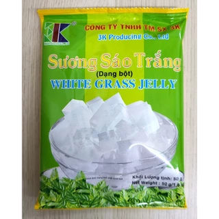 RC3K (gói TRẮNG 50g) BỘT SƯƠNG SÁO TRẮNG White Grass Jelly Powder