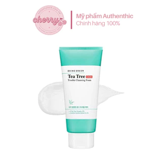 Sữa rửa mặt ngừa m ụ n làm dịu da Bring Green Tea Tree Cica Trouble Cleansing Foam DATE 9.2025