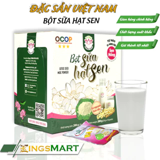 Bột Sữa Hạt Sen Cao Cấp - Thương hiệu Ba Tre - Đặc sản Đồng Tháp - Hộp 200g - Kingsmart