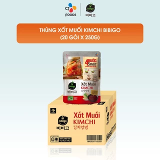 [Tiết kiệm] Thùng 20 gói Xốt muối Kim Chi Hàn Quốc Bibigo 4 bước 5 phút (250g x 20 gói)