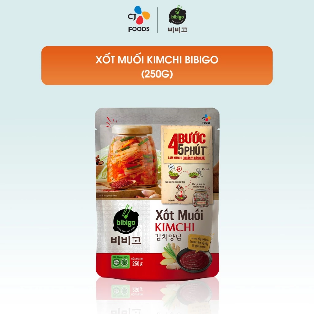 Xốt muối kim chi Bibigo 250g (4 bước 5 phút, thơm ngon tiện lợi)