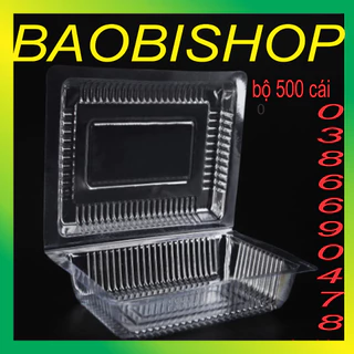 SỈ 500 cái hộp nhựa pet h30 đựng thực phẩm _bao bì shop