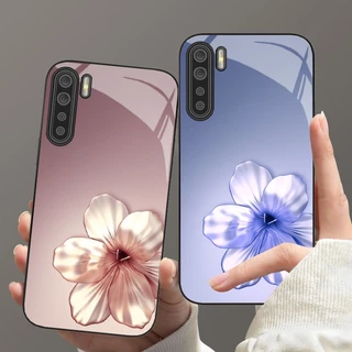 Ốp Lưng Oppo A91, RENO 3, RENO 3 PRO Mặt lưng cường Lực Họa Tiết