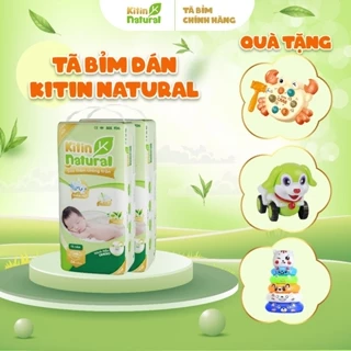 [ COMBO 2 BỊCH + QUÀ ] Tã Bỉm Dán Kitin Natural siêu mỏng mịn, Trà xanh chống hăm, kháng khuẩn, thương hiệu Việt