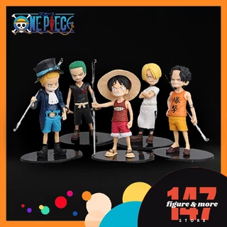 Bộ 5 Mô hình anime figure OnePiece Luffy Ace Sabo Zoro Sanji  kích thước 14cm - mô hình decor trang trí phòng học