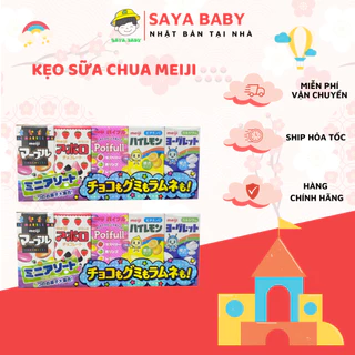 (DATE T1/25) Kẹo Sữa Chua Khô Meiji Nhật Bản Vỉ 5 Hộp cho bé nội địa giúp trẻ ăn ngon tiêu hoá tốt