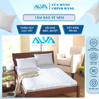 [BẢO VỆ NỆM] TẤM AN TOÀN VỆ SINH NỆM ALVA êm ái, giúp hạn chế chất lỏng, bụi bẩn, Bảo vệ tấm nệm luôn sạch sẽ