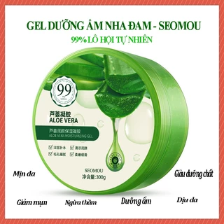 Gel Nha Đam dưỡng ẩm 99% ALOE VERA  300ml SEOMOU - Gel Lô Hội nội địa Trung dưỡng da, cấp ẩm cho da mặt  M29