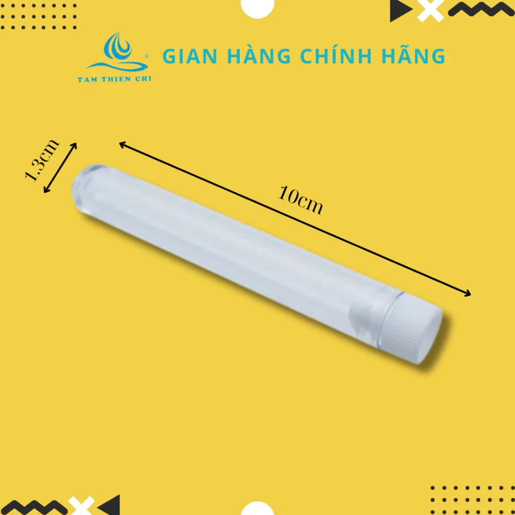 Ống đựng cây chải mi (không kèm chổi chải) ống nghiệm PS Hồng Thiện Mỹ 7ml có nắp không nhãn túi 50 cái