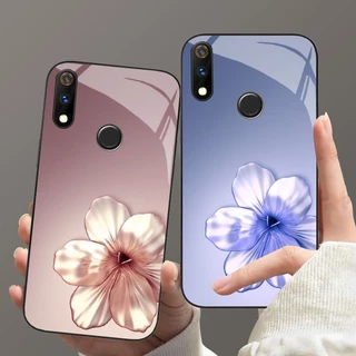 Ốp Lưng REALME 3, REALME 3 PRO Mặt lưng cường Lực Họa Tiết