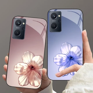 Ốp Lưng REALME 9i Mặt lưng cường Lực Họa Tiết