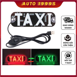 Đèn Led Chữ Taxi 12v Chiếu Sáng Chỉ Báo Kèm Cáp USB Gắn Kính Xe Ô Tô