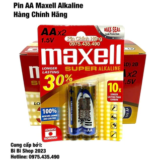 Pin AA Maxell LR6 Chính hãng Vỉ 2 viên Công nghệ Nhật Bản