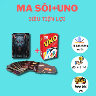 Combo Ma sói + UNO cơ bản 108 lá topboardgame