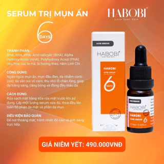 Serum-6days-HABOBI chính hãng hỗ trợ ngừa mu.n giảm thâm se khít lỗ chân lông chính hãng