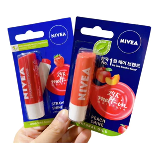 Son lót dưỡng ẩm Nivea hương sắc đào và dâu tây 4,8g