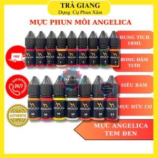 Mực phun xăm Angelica Nga 10ml mực phun xăm bám nhanh bong đậm (Cam kết hàng chính hãng)