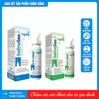 [Chính Hãng] Xịt muối mũi nước biển sâu SalineSea chai nhôm 100ml dùng vệ sinh mũi hàng ngày cho trẻ từ sơ sinh