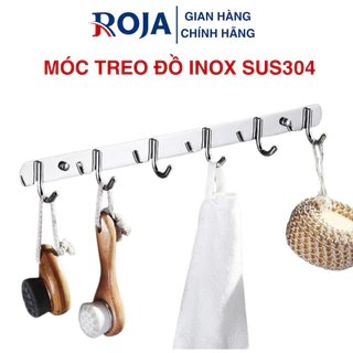 Móc Treo Quần Áo Dán Tường Móc Treo Đồ INOX SUS304 Không Cần Khoan Đục Cao Cấp ROJA