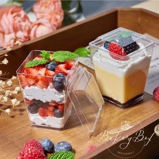 Ly Mica Đựng Mousse Có Nắp, Panna Cotta, Tiramisu (LC-24 | Set 50)