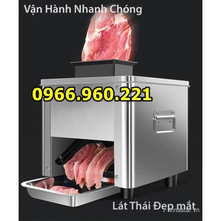 Máy Thái Thịt Bò,Bê, Lợn, Gà, Xúc Xích Siêu Khỏe- Năng Suất 50-70 kg/H Đồng Giá Với Các Lưỡi Dao