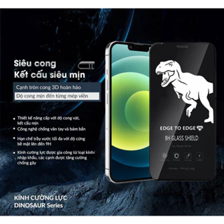 Kính cường lực iphone CAO CẤP Bagi Dinosaur 9H dành cho Iphone 15 15promax Chống nước, chống va đập, chống bụi