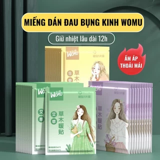 Miếng Dán Giảm Đau Bụng Kinh WOMU Giữ Nhiệt Ấm Nóng Cơ Thể Thảo Dược Thiên Nhiên Minna